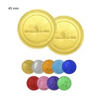 Chokolademønter i metalfolie_45mm