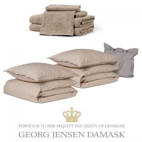 Georg Jensen Damask - Balanced Lines sengetøj_sand / Light Oak