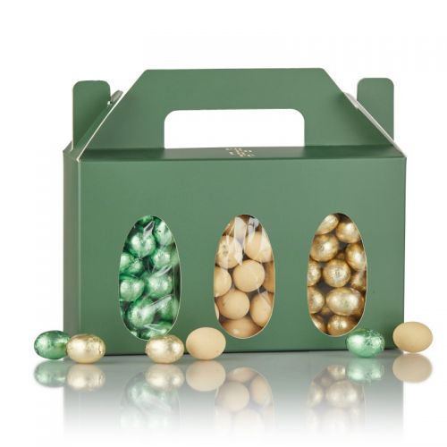 Cocoture giftbox -3 rum med påskefyld_grøn