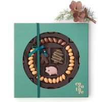 Cocoture juleæske med marcipan, chokolade og dragéer_grøn