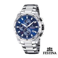 Festina CHRONO Herreur - Blå skive & lænke