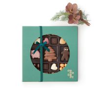 Cocoture juleæske med Marcipanfigurer og chokolade_grøn