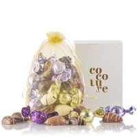 Cocoture Påskegave - gul organza - Giftbag 450g