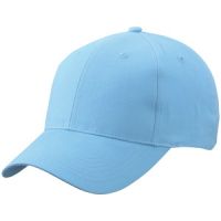 MB6118 Brushed 6 Panel Cap_lyseblå