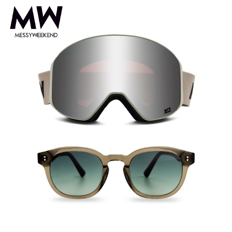 MESSYWEEKEND - CLEAR XE2 Skibrille & Billie Solbrille